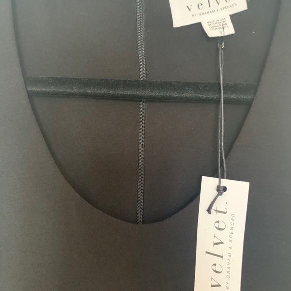 Velvet Graham & Spencer black neck strap dress S - Picture 5 of 10